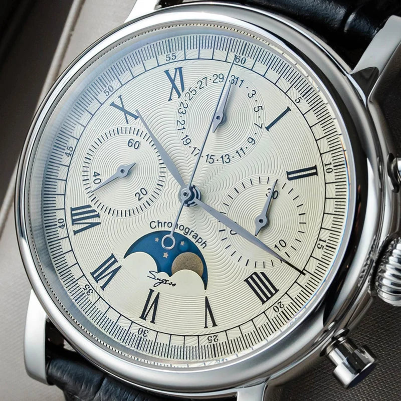 Sugess – Chronograph Moonphase | Mécanique | 40 mm